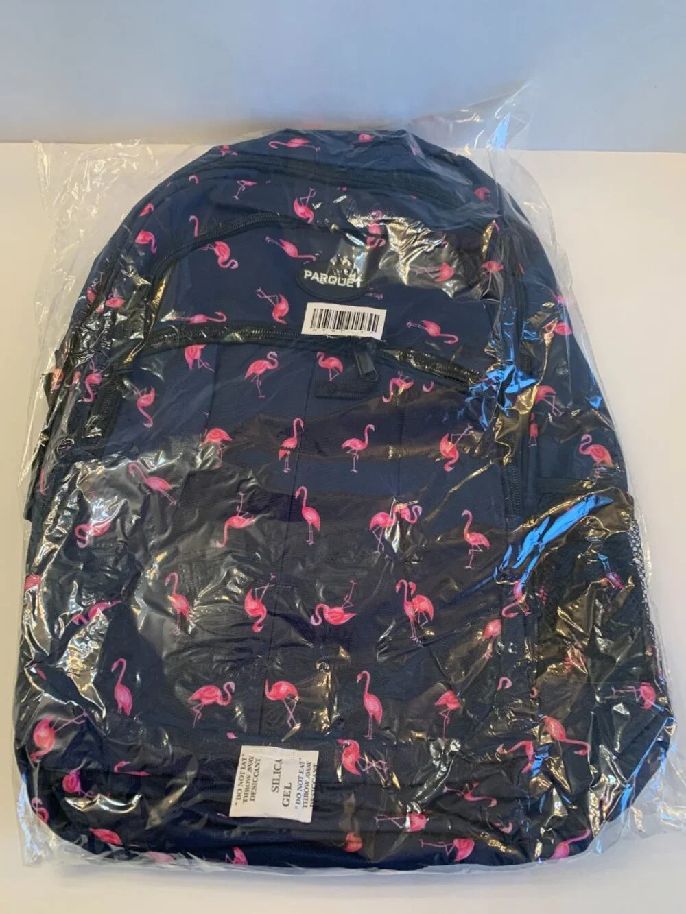 Flamingo -Navy & Pink Backpack/ Laptop Bag / School Bag- Multi-Compartment - NWT